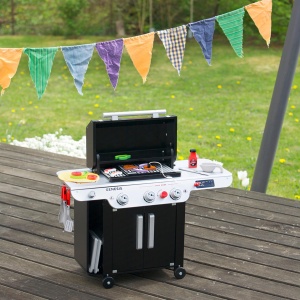 Gratar de jucarie Theo Klein 9445 cu accesorii pentru copii, din lemn, 74 cm - Img 6