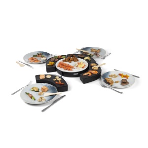 Gratar Electric Princess 103070 Dinner4all Circle - 4 Placi Grill, 1000 W, Negru