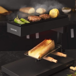 Gratar electric Raclette Cecotec CheeseGrill 6000, 600W, termostat reglabil, negru - Img 3