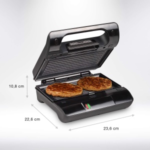 Gratar Princess Contact 117002 multigrill cu placi de gratar interschimbabile sandwich vafe gratar 700 wati suprafata de gratar de 23x13 cm acoperit a - Img 2