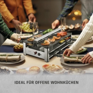 Gratar Raclette CASO AirClean pentru 8 persoane 1500W Dunstabzug integrat Placi ceramice antiaderente - Img 9