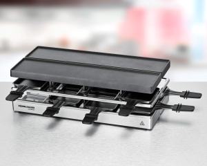 Gratar Raclette Rommelsbacher RC 1600 8 persoane antiaderent argintiu - Img 5