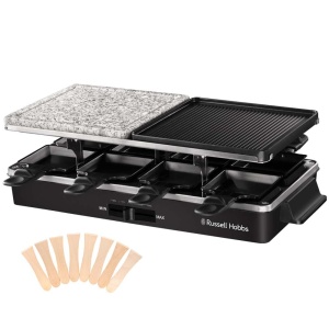 Gratar Raclette Russell Hobbs 26280-56 pentru 8 persoane 1400 W Placi Naturstein si Teppanyaki