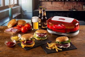 Grill electric Ariete Hamburger Maker Party Time 205 1200W Placi antiaderente Rosu - Img 4