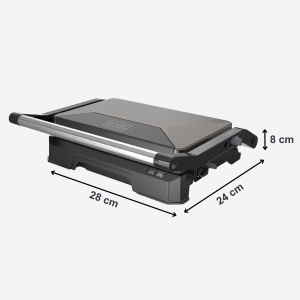 Grill electric BlackDecker BXGR1001E, 1000W, 180 deschidere, antiaderent - Img 5