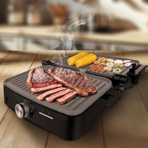 Grill electric Cecotec RocknGrill 2000, 2000W, placi antiaderente - Img 3
