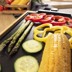 Grill Electric Cecotec TastyGrill 2000, 2000 W, Suprafata Antiaderenta, Structura Bambus - Img 3