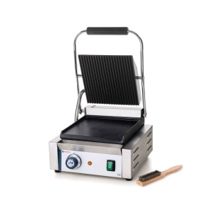 Grill electric HENDI, 1800W, suprafata 220x232mm, temperatura reglabila 300C