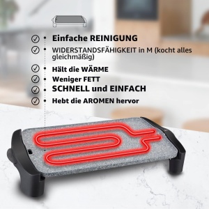 Grill electric Jata GR558, suprafata 46x28 cm, antiaderenta PFOA-free - Img 4