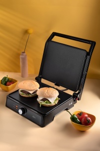 Grill electric Jata JEGR1913 cu 2 plite, 29 x 24 cm, temperatura reglabila - Img 6