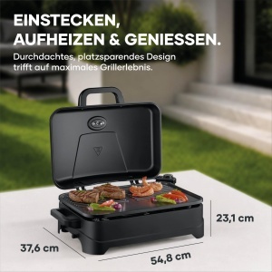 Grill electric Severin PG 8597, 2300W, 45x30cm, negru - Img 2