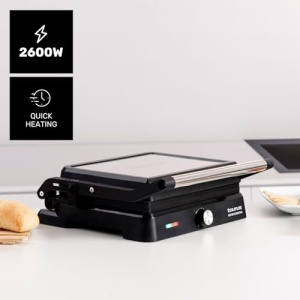 Grill electric Taurus Essential, 2600W, 2 in 1 Grill si Plancha, Placi 29x23 cm, Termostat reglabil - Img 2