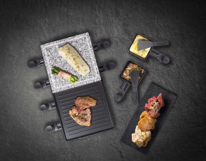 Grill Raclette Bestron ARG1200CO, 1400W, pentru 8 persoane, cu piatra naturala, culoare cupru - Img 6