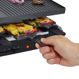 Grill Raclette Cloer 6446 cu 8 Tavi, Placa Aluminiu, 1200W - Img 4