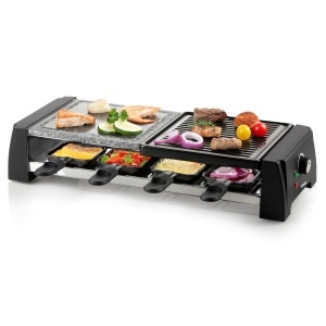 Grill Raclette DOMO DO9190G - 8 Persoane, 1200 W, Steingrill si Grill - Img 1