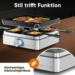 Grill Raclette ProfiCook PC RG 1301 pentru 4 persoane, 800W, cu termostat reglabil - Img 6