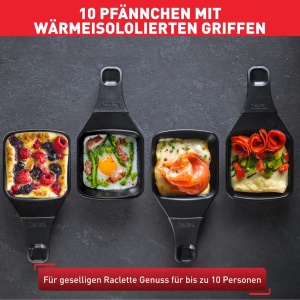 Grill Raclette Tefal Ambiance, 10 persoane, 1350W, negru, inox - Img 4