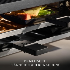 Grill Raclette WMF Lono pentru 4 Persoane, Cromargan, 870W, Antiaderent - Img 4