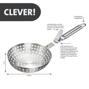 Grillwok Westmark din otel inoxidabil, 340 x 280 mm, usor de curatat - Img 5
