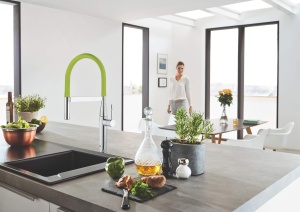 GROHE Essence - Baterie chiuveta cu o singura parghie (cu dus profesional extensibil, suprafata durabila, interval de rotire 360deg), crom, 30294000 - Img 6