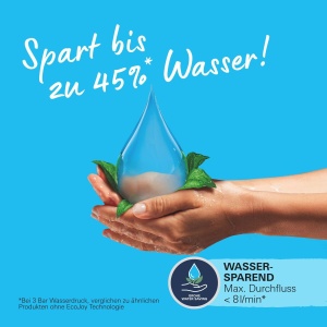GROHE Vitalio 250, sistem de dus cu deviator, economie de apa-8l pe minut (pentru robinete existente, dus cu efect de ploaie 2 tipuri de pulverizare, sina de dus 74cm), patrat, negru mat, 266962431 - Img 5
