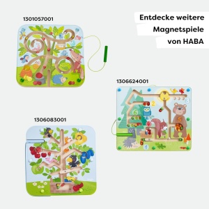 HABA Magnetic Game City Labyrinth - Jucarie educationala interactiva pentru copii de la 2 ani si peste, realizata din lemn - Promoveaza concentrarea, dexteritatea si abilitatile motorii fine - Primii pasi in traficul rutier - 1301056001 - Img 7
