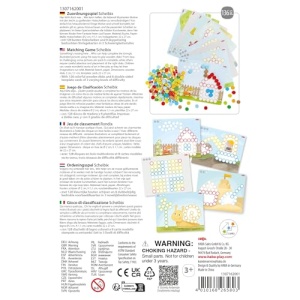 HABA Zuordnungsspiel Scheibix - Joc creativ din lemn pentru copii cu 128 piese colorate si 8 modele de carti - Img 2