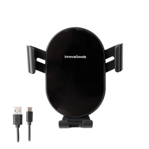 Halter auto pentru telefon cu incarcare rapida Chakar InnovaGoods, 15W, ajustabil