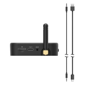 Hama Bluetooth Adapter Linkit Solo Negru Bluetooth 53 microSD Slot USB-C - Img 4