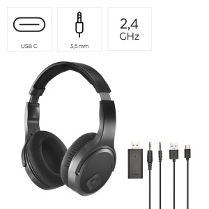 Hama Casti Wireless pentru TV 24 GHz Over-Ear 16 ore autonomie Negru - Img 5
