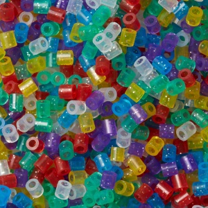 Hama Perlen 209-54 Set 3000 Perle Midi Transparent Glitter Mix Creativitate pentru Copii - Img 2