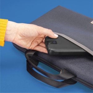 Hama Powerbank PD 10 10000mAh (baterie externa cu 2X USB C + 1x USB A, Power Pack Certified, incarcare rapida, acumulator, accesorii pentru telefoane mobile, tableta, cutie Bluetooth etc., incarcator portabil mic) antracit - Img 2