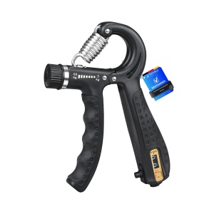 Handtrainer GRIFEMA, antrenor de forta pentru maini, rezistenta ajustabila 5-60kg, negru