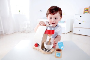 Hape E3146 Masina de cafea pentru copii Alb-Negru din lemn - Img 5