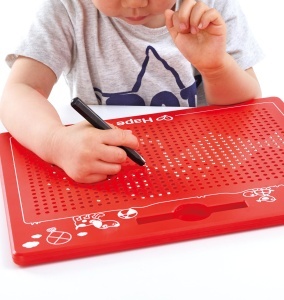 Hape Magnetische Zeichentafel Tabla Magnetica pentru Copii 280x255x12 mm Rosu - Img 3