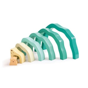 Hape Set Cuburi din Lemn Eisbaren Arktis Jucarie Montessori 12 luni