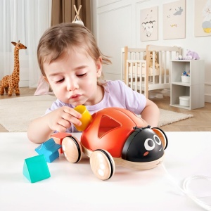 Hape Shape Sorter Buburuza, Animal Pull-along - Img 2