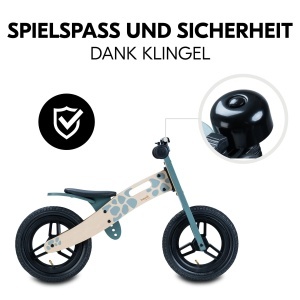 Hauck Balance N Ride Laufrad Lemn FSC Roti 12 inch Claxon Fara Pedale - Img 6