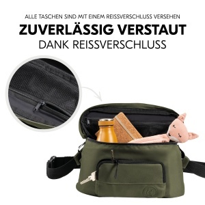 Hauck Pushchair Hip Bag Olive 2in1 Organizator Carucior si Borseta Reglabila - Img 5