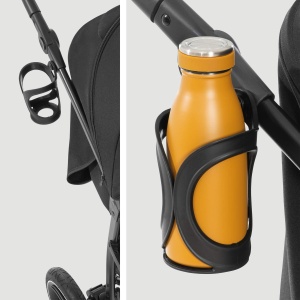 hauck Rapid 3R, Negru - Carucior pentru copii tricicleta cu anvelope de cauciuc, suspensie si pozitie culcata de la nastere pana la 22 kg, protectie UV 50+, glisor pliabil, reglabil pe inaltime cu suport pentru pahare - Img 7