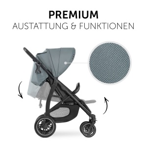hauck Rapid 4D Jungle Green - Carucior pentru copii cu functie de inclinare de la nastere pana la 22 kg - Protectie UV 50 - Pliabil mic - Glisor regla - Img 5