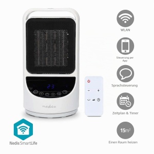 Heater ceramic Nedis HTFA22WTW, 1500 W, Wi-Fi, alb - Img 2