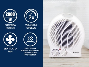Heizlufter electric Beper P203TER203, 2000 W, 2 trepte de putere, termostat - Img 2