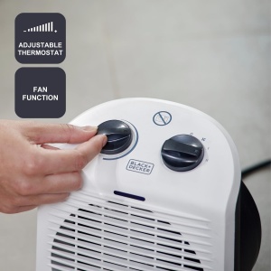 Heizluftung BLACKDECKER BXSH2000E 2000W, 2 trepte de incalzire, alb - Img 6