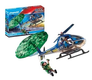 Helicopter de Politie PLAYMOBIL 70569 cu 19 piese, pentru copii de la 4 ani
