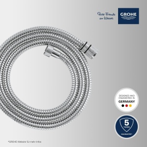 Hose de dus GROHE Vitalioflex, 1,75m, metal, crom, rezistent la caldura - Img 3