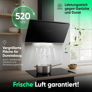 Hota de bucatarie Bomann DU 7612, 80cm, 520 mh, neagra - Img 6