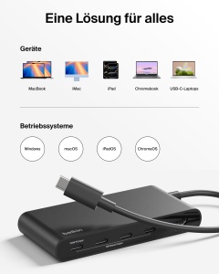 Hub USB-C Belkin 5 in 1 cu HDMI, 4K 60Hz, 100W Power Delivery - Img 7