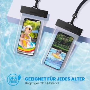Husa de Telefon Waterproof GRIFEMA, 2 Bucati, IPX8, Compatibila cu Telefoane de pana la 8,2 Inch - Img 3