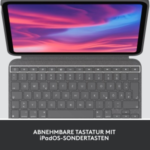 Husa Logitech Combo Touch cu tastatura detasabila pentru iPad, compatibila cu modelele A2696, A2757, A2777, A3162 - Img 3